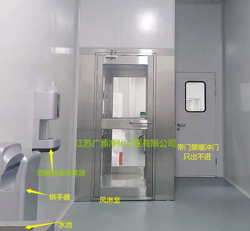 帶緩沖門風淋室